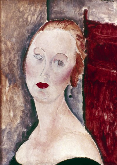 Vaalea nainen. Germaine Survagen muotokuva, 1918. tekijältä Amedeo Modigliani