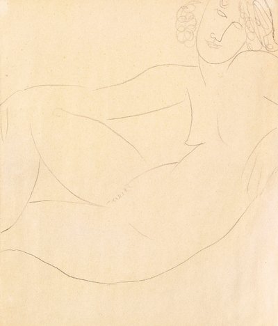 Alaston nainen nojaten, 1918 tekijältä Amedeo Modigliani