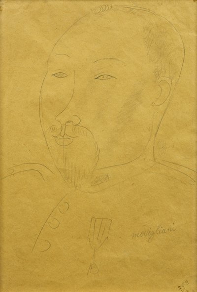 Guillaume Apollinaire sotilaana; Guillaume Apollinaire sotilaana, tekijältä Amedeo Modigliani