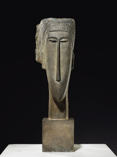 Pää, 1910-12 tekijältä Amedeo Modigliani