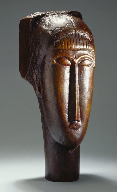 Naisen pää, jolla on hapsut tekijältä Amedeo Modigliani
