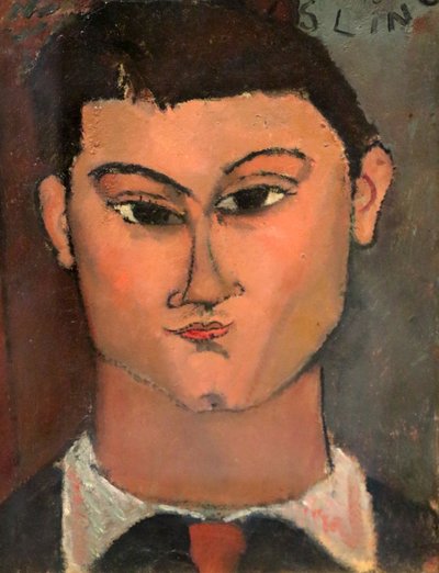 Italian kieli: Muotokuva taidemaalari Moisè Kislingistä. tekijältä Amedeo Modigliani