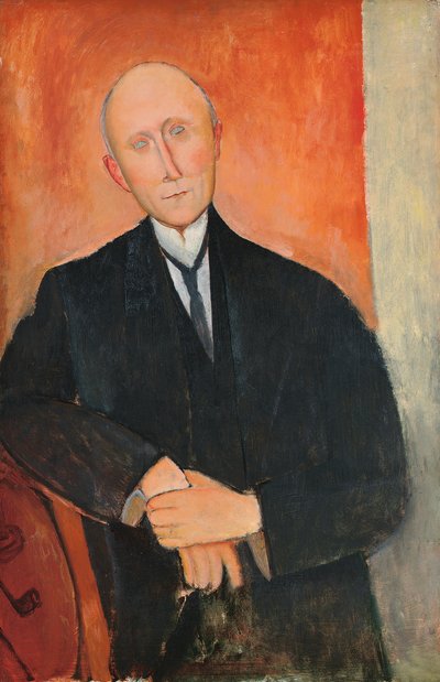Mies oranssilla pohjalla tekijältä Amedeo Modigliani