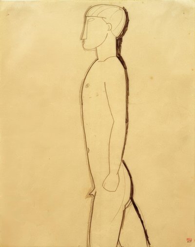 Mann im Profil tekijältä Amedeo Modigliani