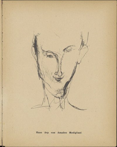 Hans Arpin muotokuva 1886-1966, 1916. tekijältä Amedeo Modigliani