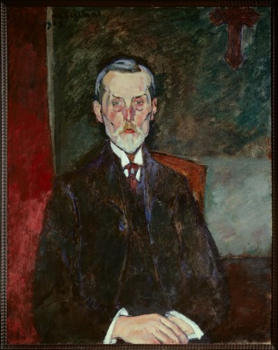 Muotokuva Jean Baptiste Alexandresta krusifiksimaalauksessa, Amedeo Modigliani (1884-1920) tekijältä Amedeo Modigliani