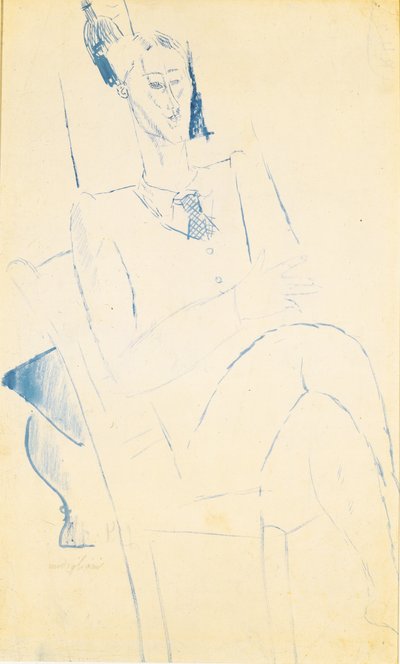 Jean Cocteaun muotokuva, n. 1916 tekijältä Amedeo Modigliani