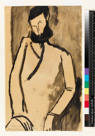 Parrakkaan miehen muotokuva, 1909 tekijältä Amedeo Modigliani