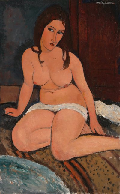 Istuva alaston tekijältä Amedeo Modigliani