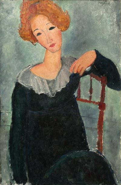 Nainen, jolla on punaiset hiukset tekijältä Amedeo Modigliani