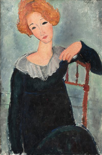 Punatukkainen nainen tekijältä Amedeo Modigliani