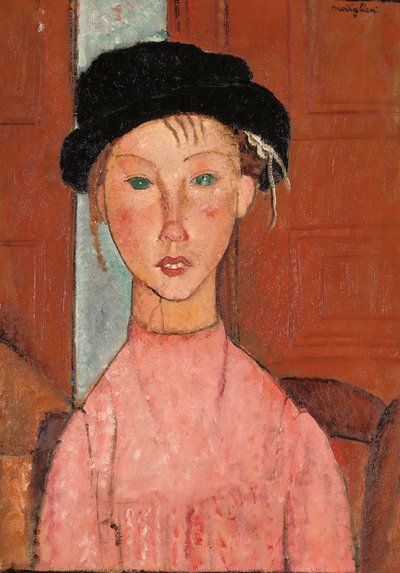 Nuori tyttö baretissa, 1918 tekijältä Amedeo Modigliani