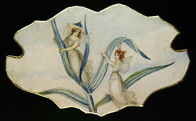 Fairy Gossip, noin 1860 (vesiväri ja lyijykynä paperille). tekijältä Amelia Jane Murray