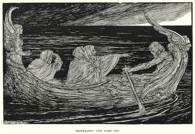 Pimeän meren halki (kaiverrus) tekijältä Amelia M. (attr.to) Bowerley or Bauerle