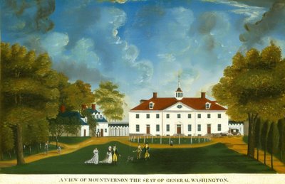 Näkymä Mount Vernonille tekijältä American 18th Century