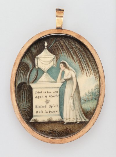 Muistomerkki miniatyyri tekijältä American 19th Century