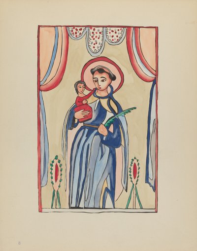 Levy 8: Saint Anthony of Padova: Portfoliosta "Uuden Meksikon espanjalaiset siirtomaamallit" tekijältä American 20th Century
