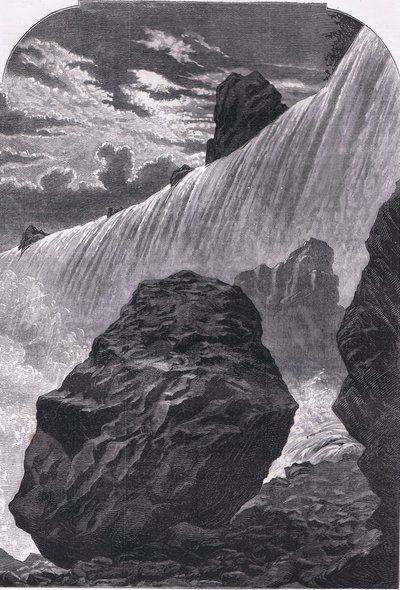 Niagaran putoukset, kuvitus Cassells History of the United Statessta, julkaisija Cassell, Petter & Galpin, n. 1900 (litho) tekijältä American English school