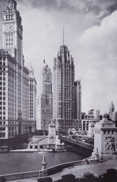 Chicago: Boulevard Link -silta, katse pohjoiseen (m/w kuva) tekijältä American Photographer (after)