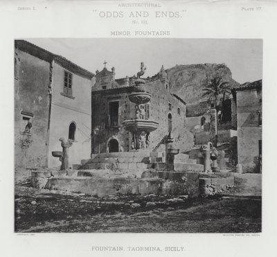 Fountain, Taormina, Sisilia (m/w kuva) tekijältä American Photographer (after)