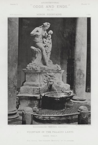 Suihkulähde Palazzo Lantessa, Roomassa, Italiassa (m/v kuva) tekijältä American Photographer (after)