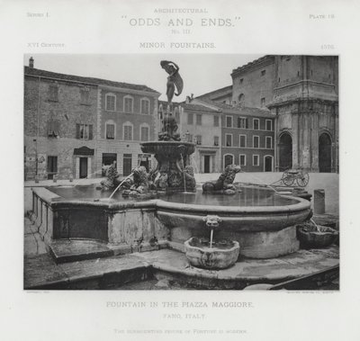 Suihkulähde Piazza Maggiorella, Fanossa, Italiassa (m/v kuva) tekijältä American Photographer (after)