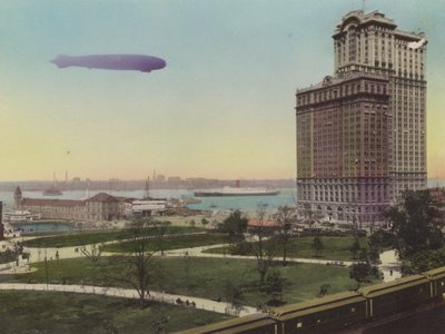 New York: Pier No 1, North River; Battery Park ja Whitehall Building (kuva) tekijältä American Photographer (after)