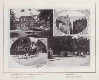 Newport, Rhode Island: James Gordon Bennettin asuinpaikka; Kiirastuli; Valmennus Avenue-kadulla; Bellevue Avenue (m/w kuva) tekijältä American Photographer (after)