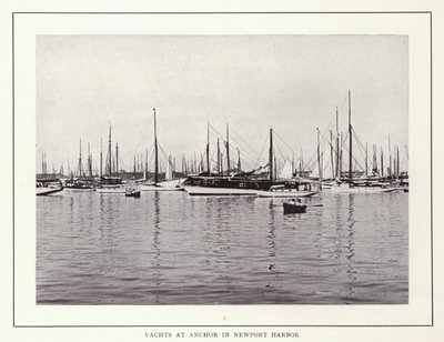 Newport, Rhode Island: Yachts at Anchor in Newport Harbor (m/w kuva) tekijältä American Photographer (after)