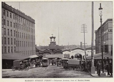 Philadelphia: Market Street Ferry, Delaware Avenue, Market Streetin jalka (m/w kuva) tekijältä American Photographer (after)