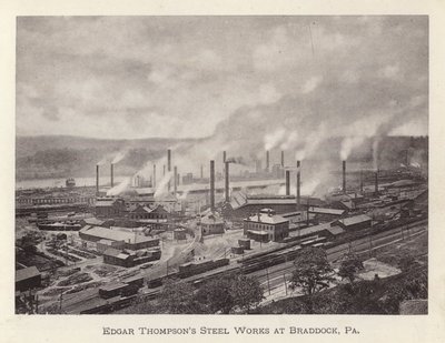 Pittsburgh: Edgar Thompsonin terästehdas Braddockissa, Pennsylvaniassa (m/v kuva) tekijältä American Photographer (after)