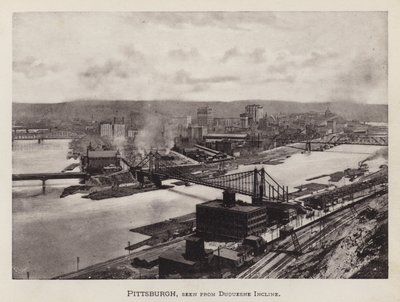 Pittsburgh: Pittsburgh Duquesne Inclinesta katsottuna (m/w kuva) tekijältä American Photographer (after)