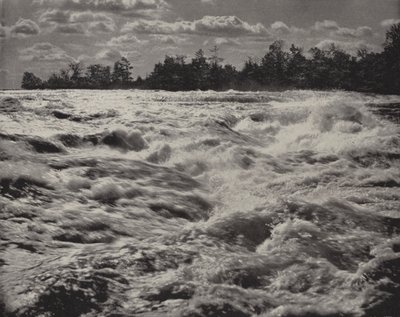 Niagaran koski putousten yläpuolella (m/w kuva) tekijältä American Photographer (after)