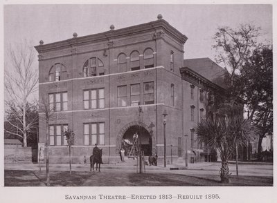 Savannah Theatre, pystytetty 1813, uusittu 1895 (m/v kuva) tekijältä American Photographer (after)