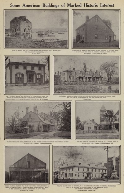Jotkut amerikkalaiset rakennukset, jotka ovat historiallisesti kiinnostavia (m/w kuva) tekijältä American Photographer (after)