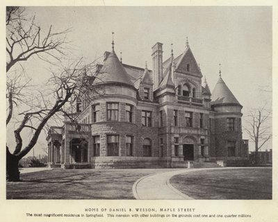 Springfield, Massachusetts: Daniel B Wessonin koti, Maple Street (m/v kuva) tekijältä American Photographer (after)