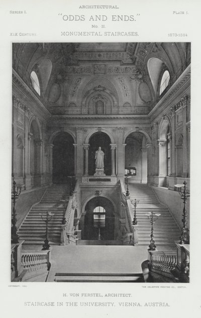 Portaikko yliopistossa, Wien, Itävalta (m/w kuva) tekijältä American Photographer (after)