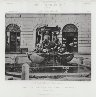 Kilpikonnan suihkulähde, Piazza Tortaruga, Rooma, Italia (m/v kuva) tekijältä American Photographer (after)