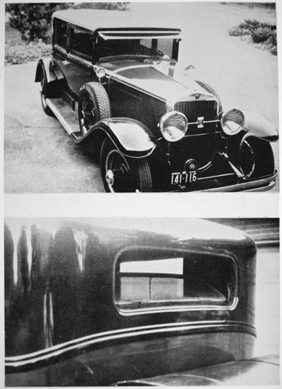 Al Caponen (1899-1947) panssaroitu cadillac (m/v kuva) tekijältä American Photographer