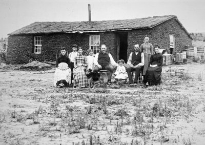 Amerikkalainen pioneeriperhe, n. 1888 (m/v kuva) tekijältä American Photographer