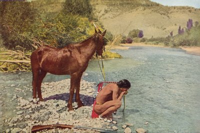 Apache Warrior, Rio Navaho, Arizona (värillinen kuva) tekijältä American Photographer