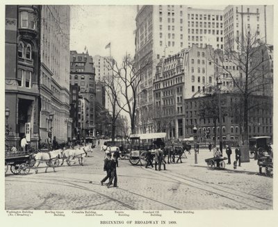 Broadwayn alku vuonna 1899 (m/w kuva) tekijältä American Photographer