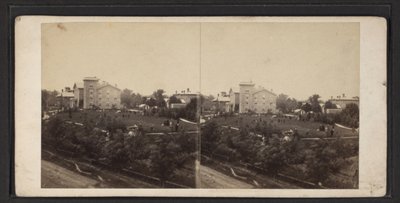 Rakennus ja tontti, Oneida Community, New Yorkin osavaltio, n. 1870 (m/v kuva) tekijältä American Photographer