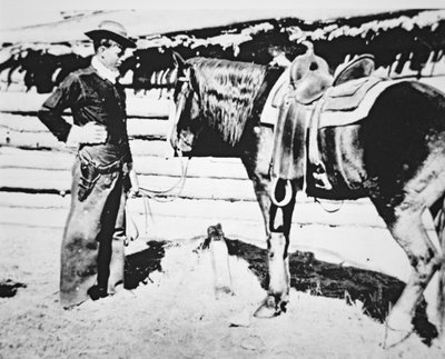 Butch Cassidy (1866-1908/09) hevosensa kanssa (m/w kuva) tekijältä American Photographer