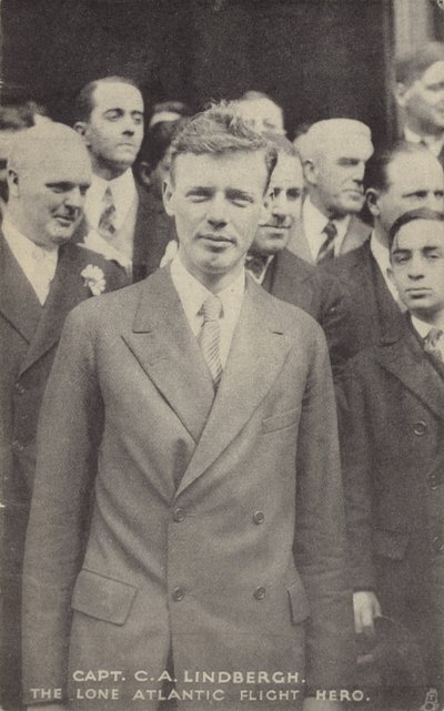 Charles Lindbergh, yhdysvaltalainen lentäjä, joka teki ensimmäisen Atlantin ylittävän yksinlennon. tekijältä American Photographer