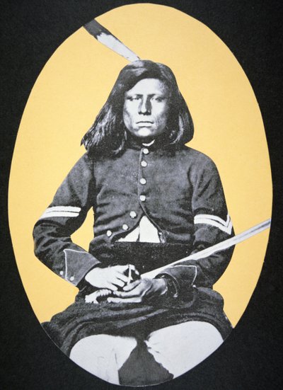 Pawnee Scouts -järjestön korpraali "Rattlesnake" (m/v kuva) tekijältä American Photographer