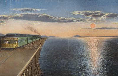 Suuren Suolajärven ylitys auringonlaskun aikaan (värikuva) tekijältä American Photographer
