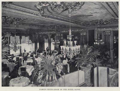 Hotel Savoyn kuuluisa ruokasali (m/w kuva) tekijältä American Photographer