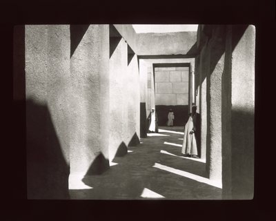 Gizeh - Graniittitemppeli lähellä Khephrenin pyramidia (lyhtyliukumäki) tekijältä American Photographer
