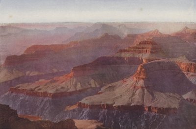 Grand Canyon, Arizona, auringonlasku Hopi Pointista (värillinen kuva) tekijältä American Photographer